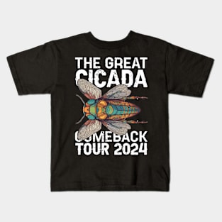 Great Cicada Comeback Tour XIX XIII USA 2024 Cicada  Lover Kids T-Shirt